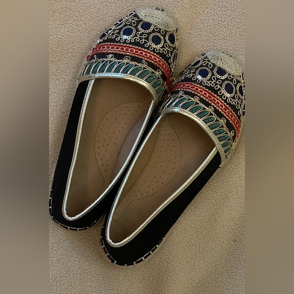 Velvet Espadrilles with patterns | 6.5 - Picture 6 of 7